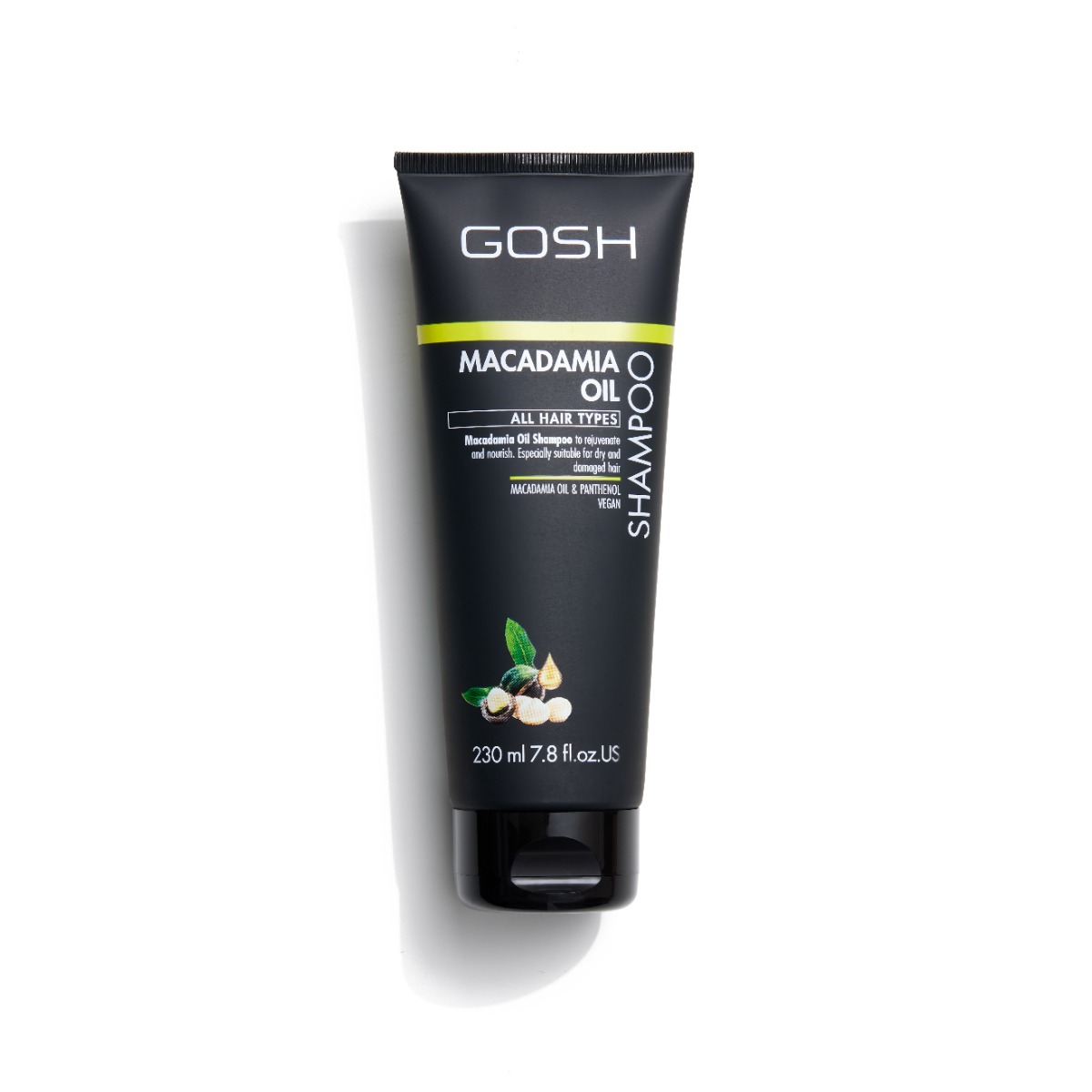 13: GOSH Macadamia Oil Shampoo 230 ml.